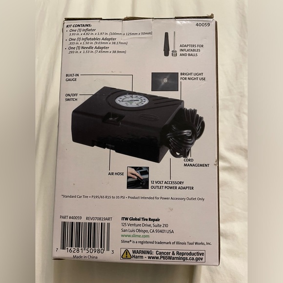 Slime Black Tire Inflator - Picture 2 of 4